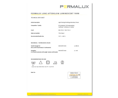 PERMALUX Photoluminescent Yarn